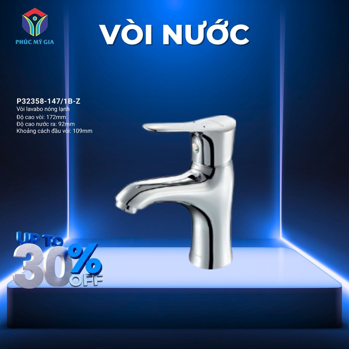 VÒI LAVABO NÓNG LẠNH JOMOO P32358-147/1B-Z