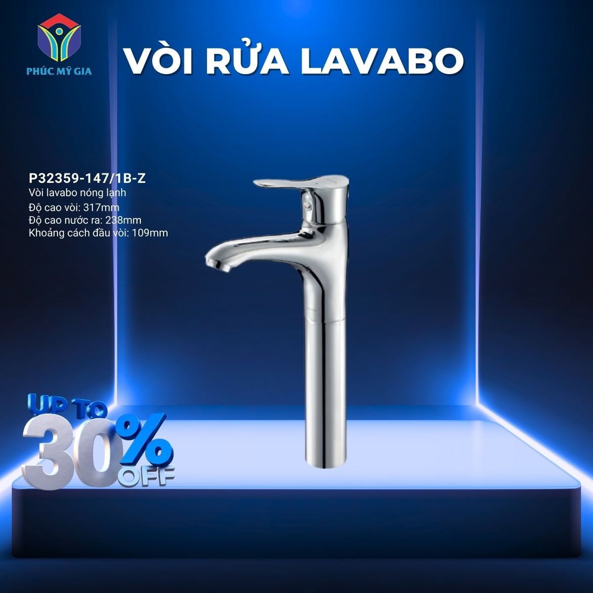 VÒI LAVABO NÓNG LẠNH JOMOO P32359-147/1B-Z