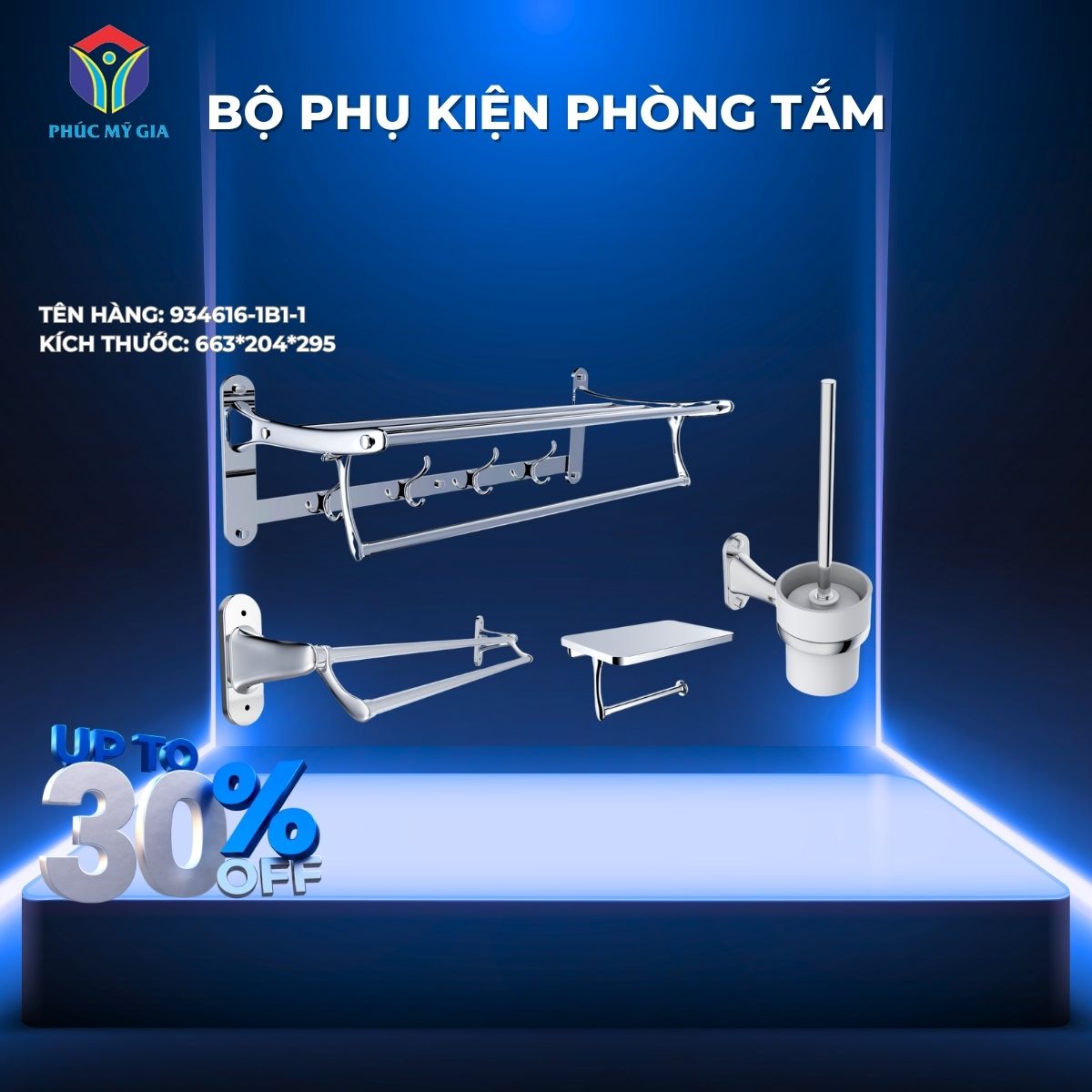 BỘ PHỤ KIỆN PHÒNG TẮM JOMOO 934616-1B1-1