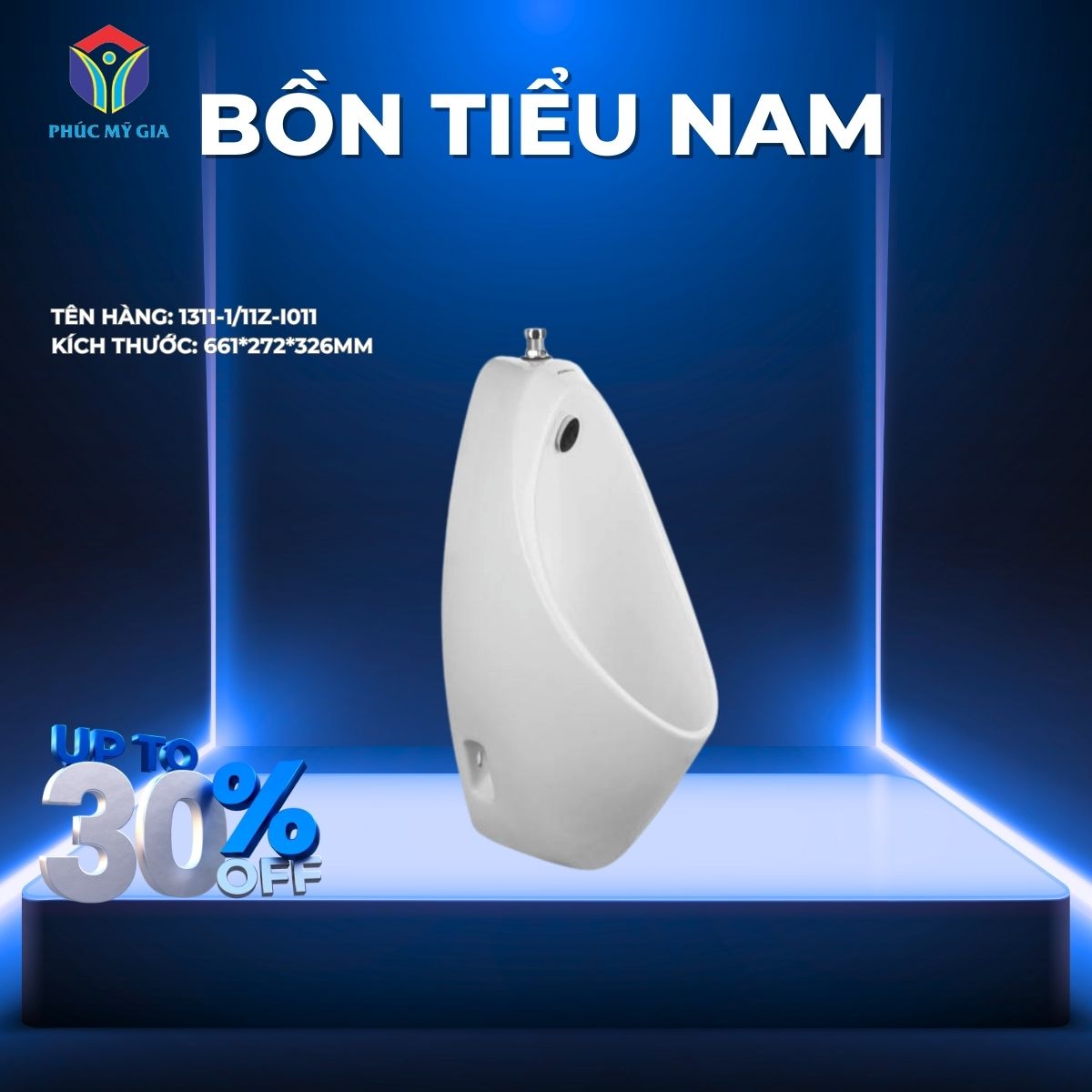 TIỂU NAM TREO TƯỜNG JOMOO 1311-1/11Z-I011