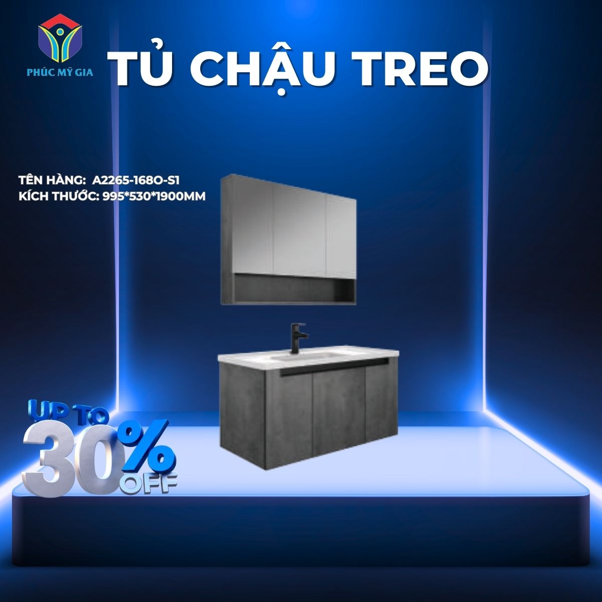 TỦ CHẬU TREO JOMOO A2265-168O-S1