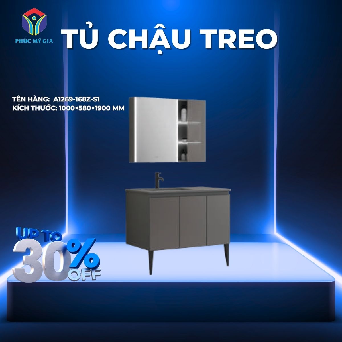 TỦ CHẬU TREO JOMOO A1269-168Z-S1