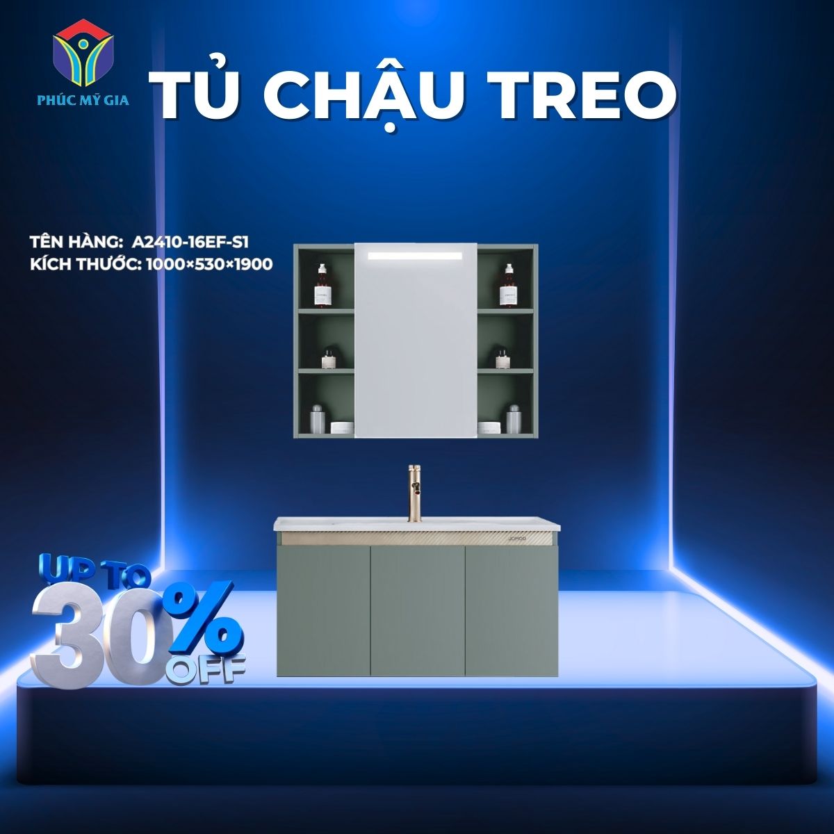 TỦ CHẬU TREO JOMOO A2410-16EF-S1