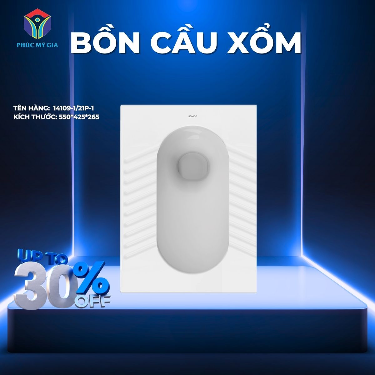 BỒN CẦU XỔM JOMOO 14109-1/21P-1