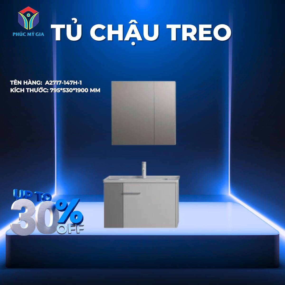 TỦ CHẬU TREO JOMOO  A2717-147H-1