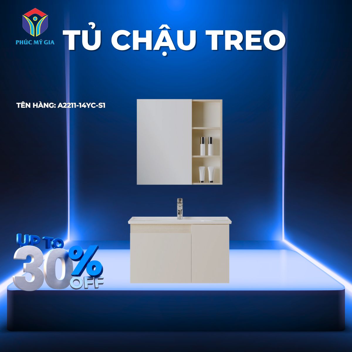 TỦ CHẬU TREO JOMOO A2211-14YC-S1