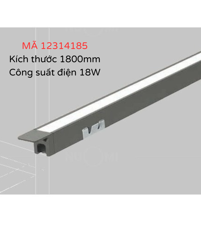 THANH ĐÈN TÍCH HỢP SIÊU HẸP 8-10MM (4000K ĐEN MỜ) - 1800mm - 18W