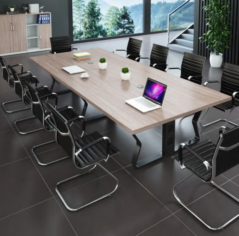 Bàn họp màu trắng ấm