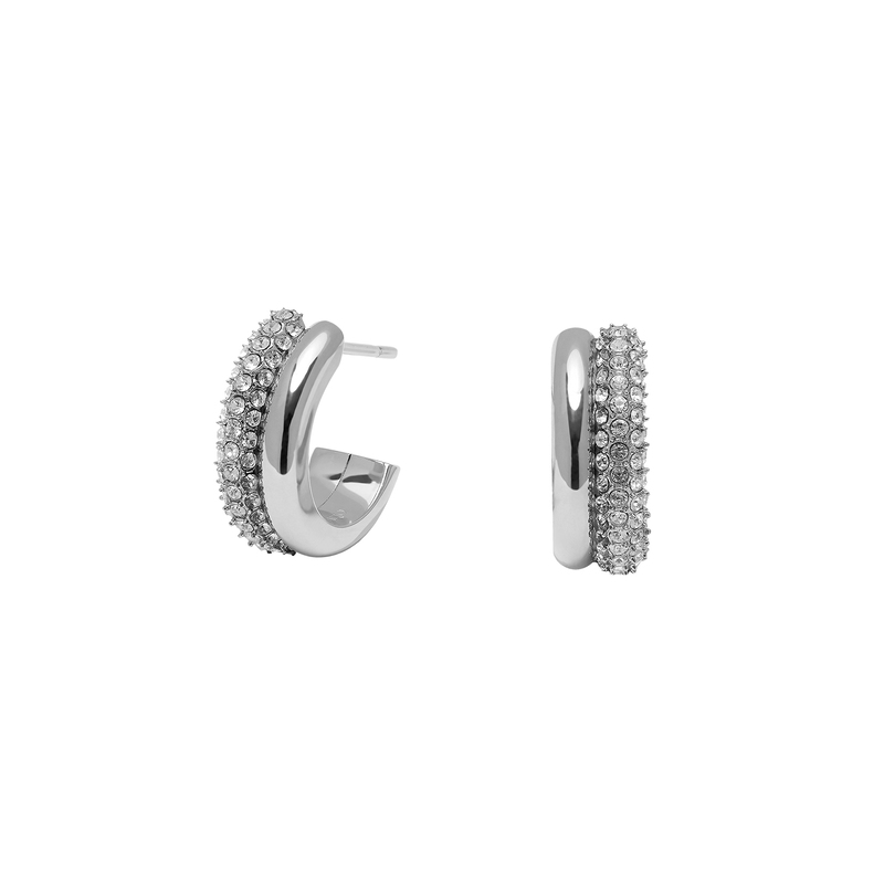 Classic Entwine Silver Hoop Earrings