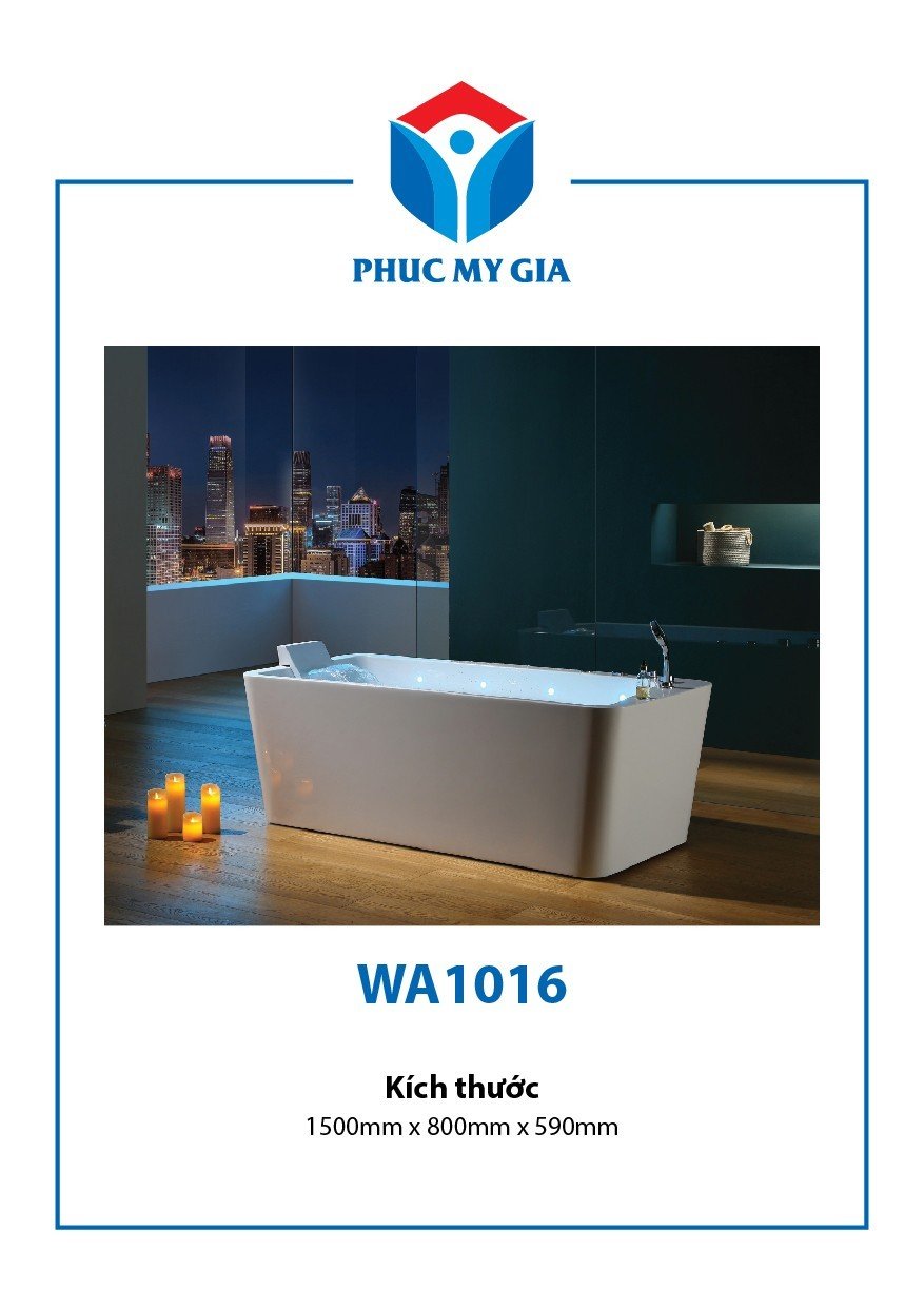Mẫu Bồn Tắm Thông Minh WA1016 Mẫu Bồn Tắm Thông Minh WA1016