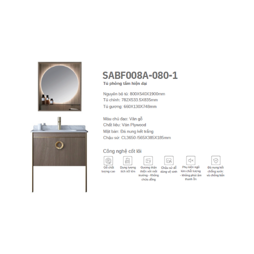 TỦ PHÒNG TẮM HIỆN ĐẠI SSWW SABF008A-080-1