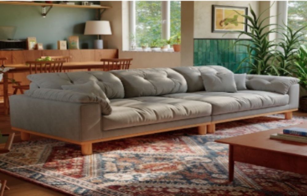 Ghế ba chỗ - Màu Xám Nhạt