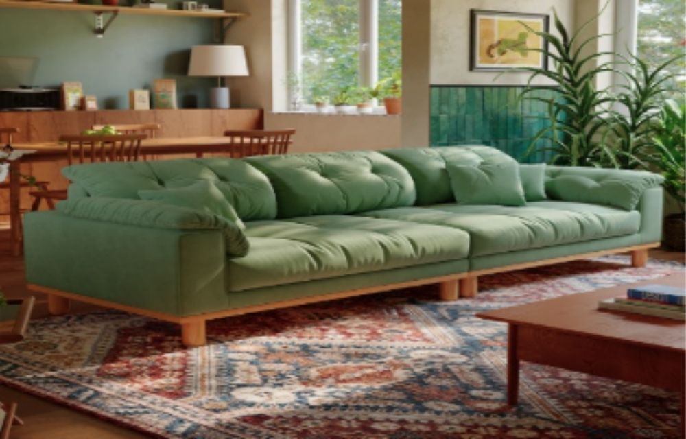 Ghế ba chỗ - xanh ngọc bích 