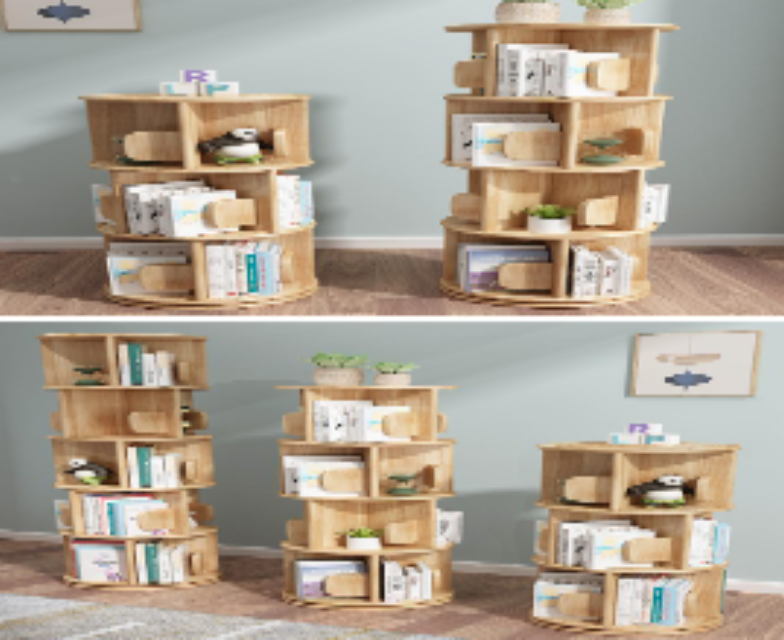 TỦ SÁCH XOAY 4 TẦNG