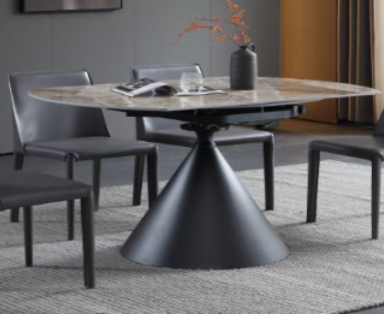 Bàn ăn mặt đá xoay