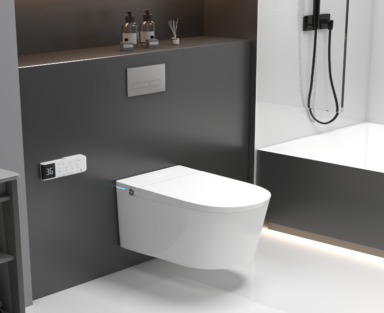 BỒN CẦU TREO BÁN THÔNG MINH 半智能挂壁马桶 CERAMIC TOILET